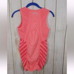 Athleta Womens Size XSmall Orange Jet Stripe Fastest Track Muscle Tank 228955